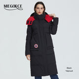 MIEGOFCE 2019 New Winter Coat Women's Parka Loose Cut Length Below Knee Jacket With Pockets Casual Style Resistant Collar Hooded