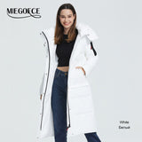 MIEGOFCE 2019 New Winter Coat Women's Parka Loose Cut Length Below Knee Jacket With Pockets Casual Style Resistant Collar Hooded