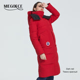 MIEGOFCE 2019 New Winter Coat Women's Parka Loose Cut Length Below Knee Jacket With Pockets Casual Style Resistant Collar Hooded