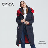 MIEGOFCE 2019 New Winter Coat Women's Parka Loose Cut Length Below Knee Jacket With Pockets Casual Style Resistant Collar Hooded