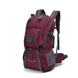 40 L Rucksack Lightweight Rain Waterproof Ultra Light (UL) Stretchy Outdoor Hiking Camping Traveling 120g / m2 Polyester Knit Stretch Jacinth +Gray Khaki Burgundy / Wear Resistance