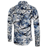 Men's Casual / Daily Festival Basic / Elegant Shirt - Floral / Tribal Print White