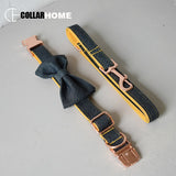 self-design handmade dog collar leash christmas bow tie puppy adjustable free engrave pet necklace metal buckle factory price