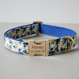 soft dog collar leash set with bow tie for small medium large dog solid gold metal buckle quick release and locking manufacturer