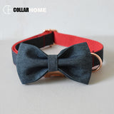 strong quick release engrave safe dog collar soft puppy pet leash bow tie for small large dogs labrador collar Christmas gift