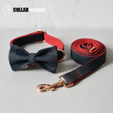 strong quick release engrave safe dog collar soft puppy pet leash bow tie for small large dogs labrador collar Christmas gift