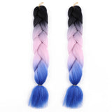 Braiding Hair Afro / Crochet Jumbo 100% kanekalon hair / Kanekalon 2pcs / pack Hair Braids Long Ombre Braiding Hair