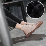 women shoes 2019 spring genuine leather Female Martin boots  suede women booties  British lace retro trend women naked boots