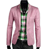 Herrn Alltag Frühling / Herbst Standard Blazer, Solide V-Ausschnitt Langarm Leinen Rosa / Hellblau / Dark Gray / Business-Casual / Schlank - app80