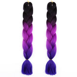 Braiding Hair Afro / Crochet Jumbo 100% kanekalon hair / Kanekalon 2pcs / pack Hair Braids Long Ombre Braiding Hair