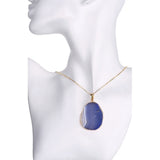 Women's Crystal Moonstone Pendant Necklace Agate Copper Gold Plated Blue Necklace Jewelry 1pc For Party Daily