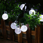 1 set LED Lantern Solar Light String 50m 500 Light Bubble Ball Outdoor Waterproof Light Garden Decoration Light