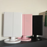 16/22 LED Lights Makeup Mirror Touch Screen Table Desktop Makeup Magnifying Mirrors