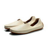 Men's Moccasin Faux Leather / PU(Polyurethane) Fall / Spring & Summer Casual / Preppy Loafers & Slip-Ons Breathable Beige / Red / Blue